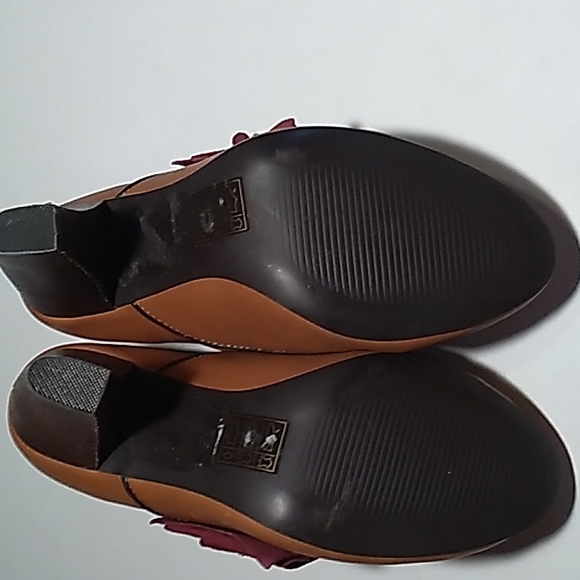 Womens Anthropologie Faryl Robin Bootie Ankle Boot 7.5 Tan/Brown - Picture 7 of 9